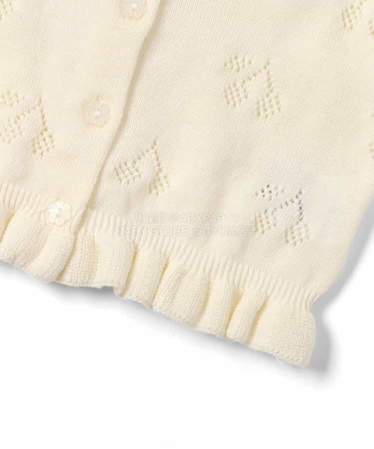 日本童裝 apres les cours 鏤空針織外套 70-80cm 女童款 初生嬰兒 春季 OUTERWEAR