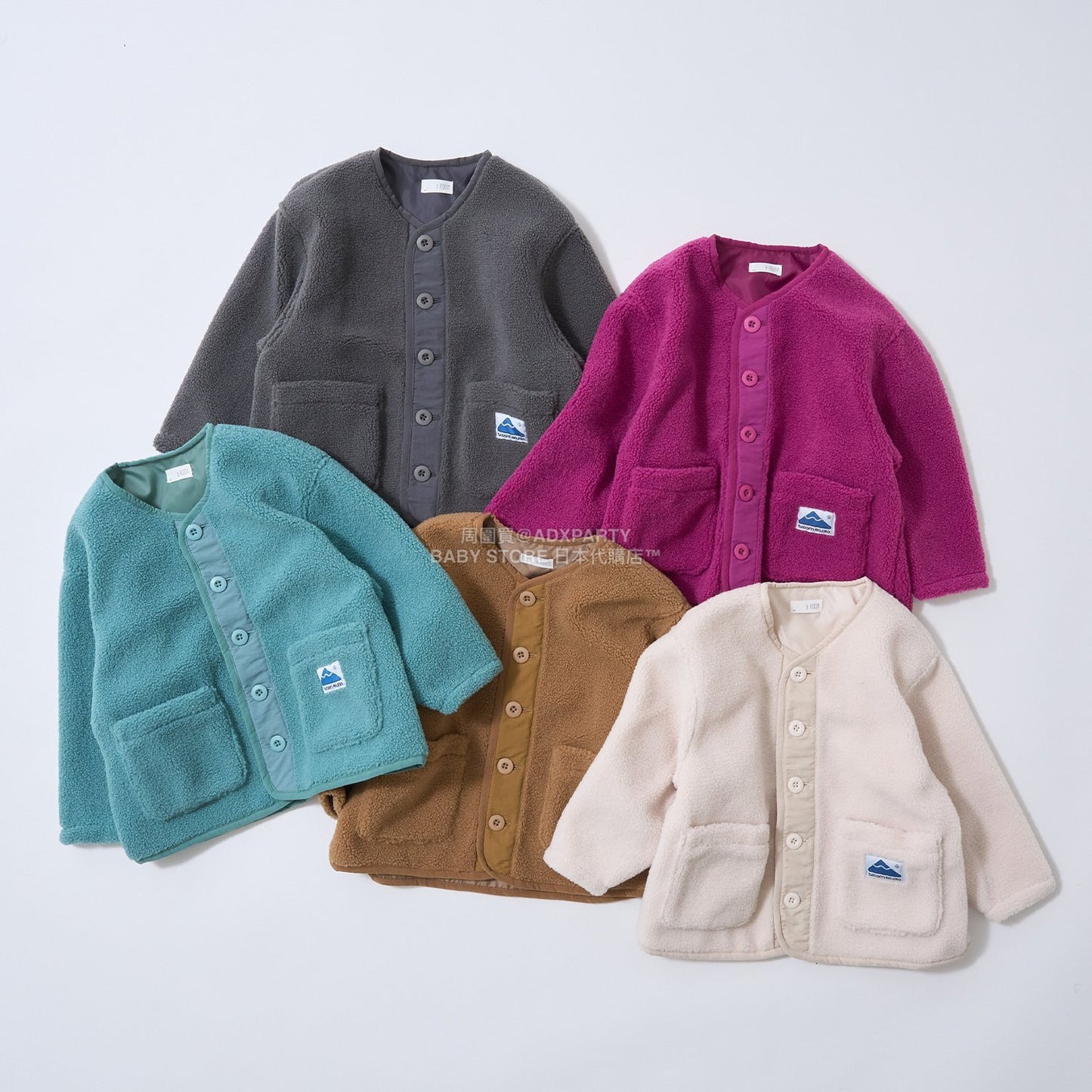 日本童裝 b・R# 抓毛口袋外套 100-150cm 男童款 冬季 (適合初秋、香港平均溫度、寒冷天氣）OUTERWEAR