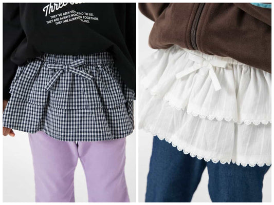 日本童裝 BREEZE 層疊荷葉邊半身裙 80-140cm 女童款 秋季 DRESSES