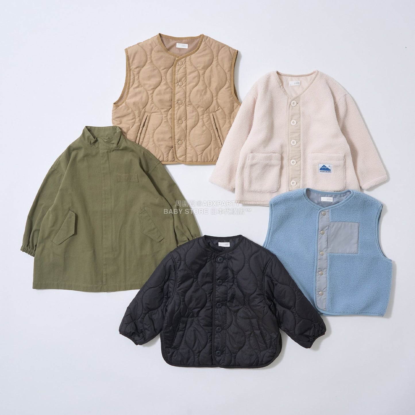 日本童裝 b・R# 抓毛口袋外套 100-150cm 男童款 冬季 (適合初秋、香港平均溫度、寒冷天氣）OUTERWEAR