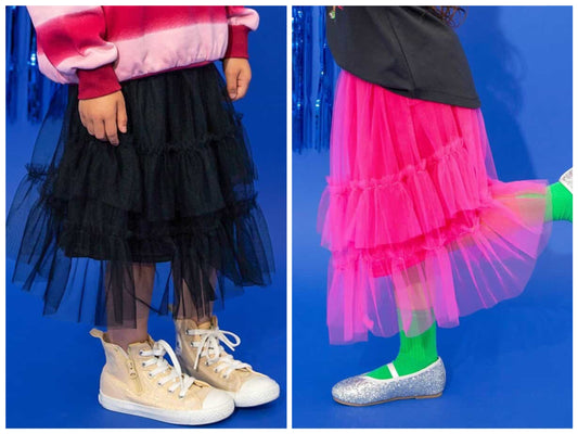 日本童裝 BREEZE 不對稱薄紗裙 80-140cm 女童款 秋季 SKIRTS