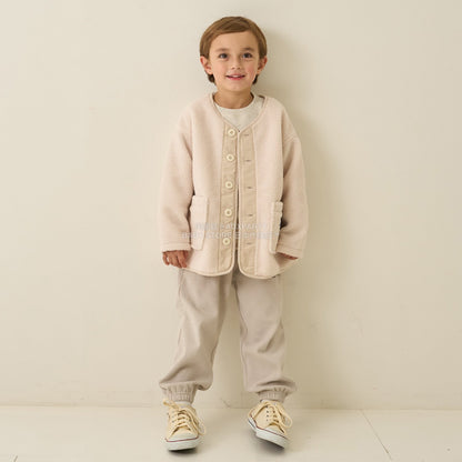 日本童裝 b・R# 抓毛口袋外套 100-150cm 男童款 冬季 (適合初秋、香港平均溫度、寒冷天氣）OUTERWEAR