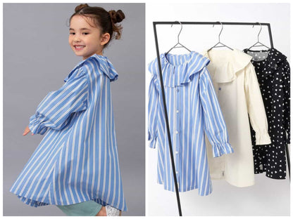 日本童裝 BREEZE 襯衫連身裙 90-140cm 女童款 秋季 DRESSES