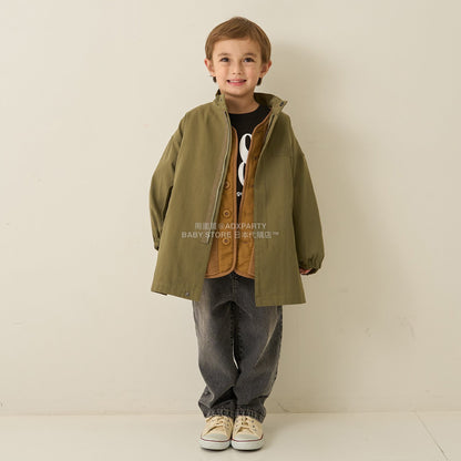 日本童裝 b・R# 抓毛口袋外套 100-150cm 男童款 冬季 (適合初秋、香港平均溫度、寒冷天氣）OUTERWEAR