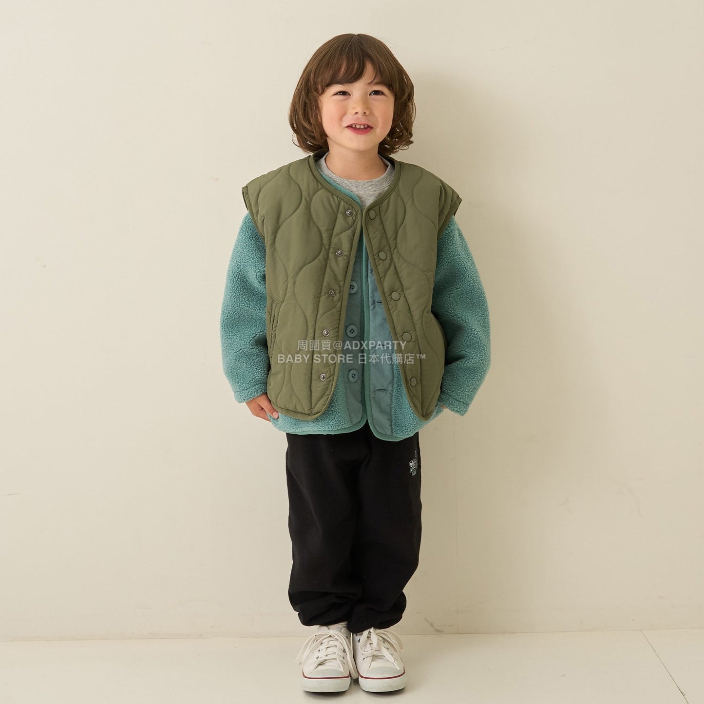 日本童裝 b・R# 抓毛口袋外套 100-150cm 男童款 冬季 (適合初秋、香港平均溫度、寒冷天氣）OUTERWEAR