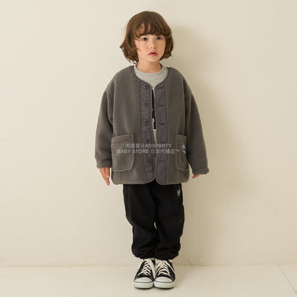 日本童裝 b・R# 抓毛口袋外套 100-150cm 男童款 冬季 (適合初秋、香港平均溫度、寒冷天氣）OUTERWEAR