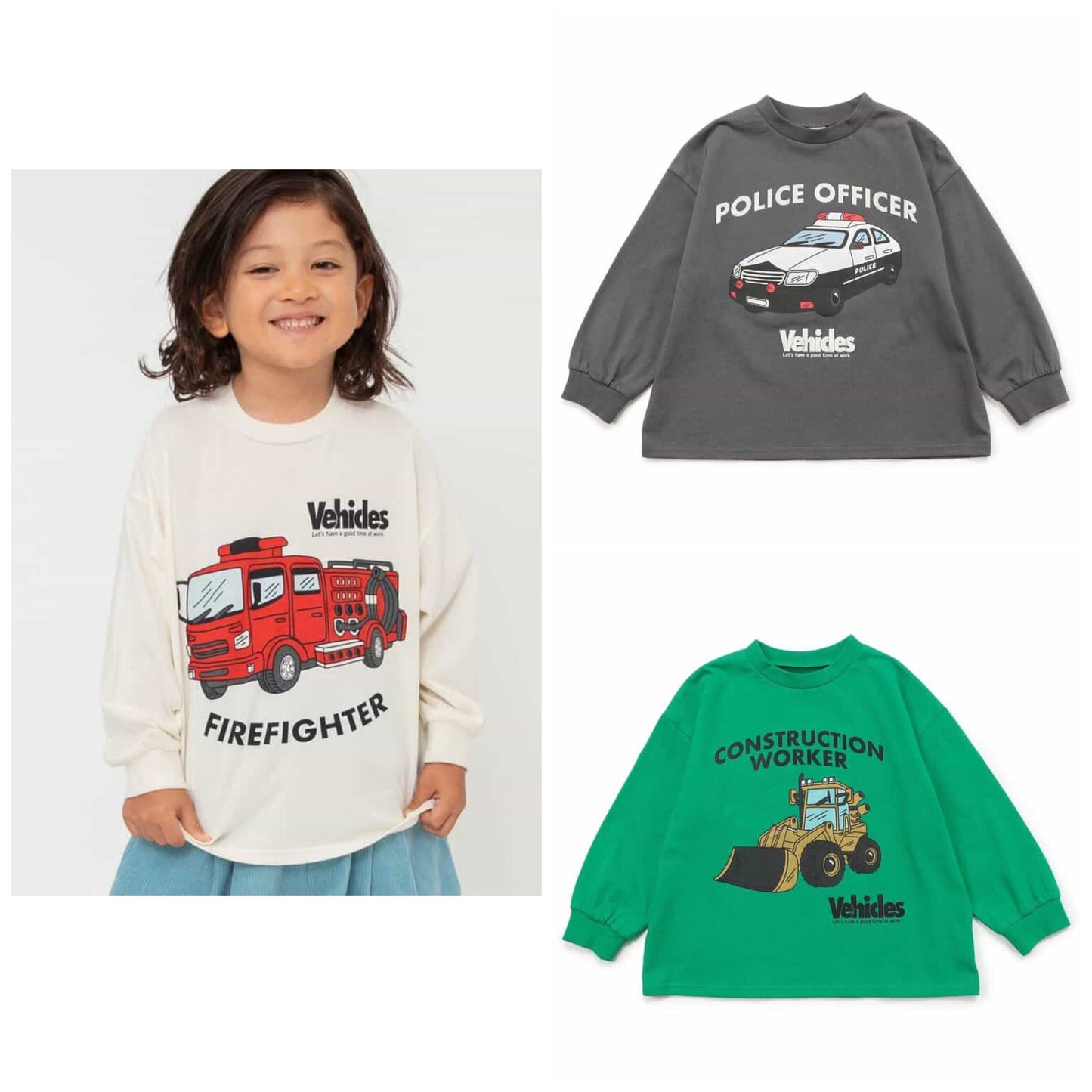 日本童裝 BREEZE 車印花上衣 80-140cm 男童款 秋季 TOPS