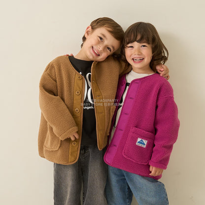 日本童裝 b・R# 抓毛口袋外套 100-150cm 男童款 冬季 (適合初秋、香港平均溫度、寒冷天氣）OUTERWEAR