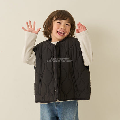 日本童裝 b・R# 絎縫背心外套 100-150cm 男童款 冬季 (適合初秋、香港平均溫度、寒冷天氣）OUTERWEAR
