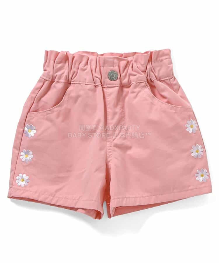 日本童裝 apres les cours 心型花花刺繡短褲 80-140cm 女童款 夏季 PANTS