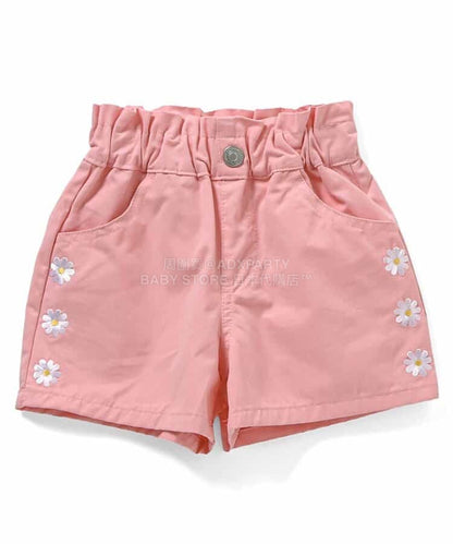 日本童裝 apres les cours 心型花花刺繡短褲 80-140cm 女童款 夏季 PANTS