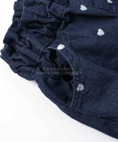 日本童裝 apres les cours 心型花花刺繡短褲 80-140cm 女童款 夏季 PANTS