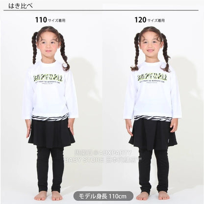 Japanese children's clothing BDL solid color fake two-piece skirt with leggings 80-150cm girls' four seasons SKIRTS PANTS DBL all-match style 