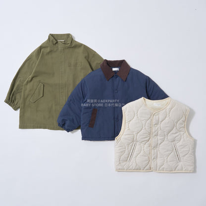 日本童裝 b・R# 絎縫背心外套 100-150cm 男童款 冬季 (適合初秋、香港平均溫度、寒冷天氣）OUTERWEAR