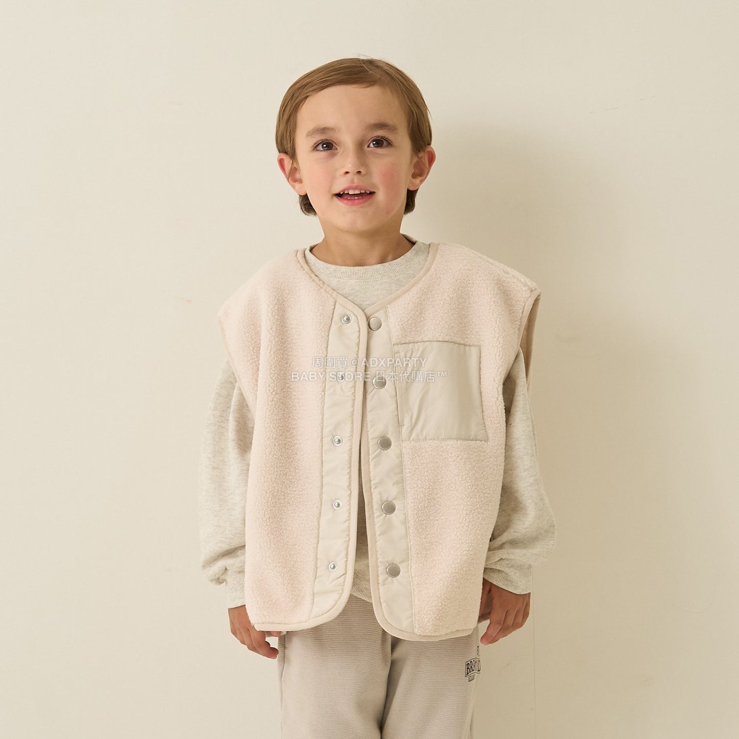 日本童裝 b・R# 抓毛背心外套 100-150cm 男童款 冬季 (適合初秋、香港平均溫度、寒冷天氣）OUTERWEAR (副本)