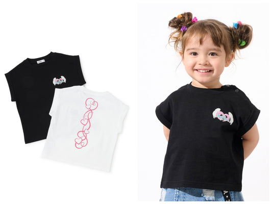 日本童裝 X-girl Stages 防UV 心形LOGO刺繡上衣 90-140cm 女童款 夏季 TOPS