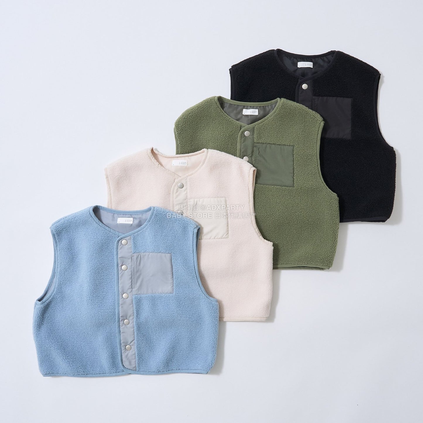 日本童裝 b・R# 抓毛背心外套 100-150cm 男童款 冬季 (適合初秋、香港平均溫度、寒冷天氣）OUTERWEAR (副本)