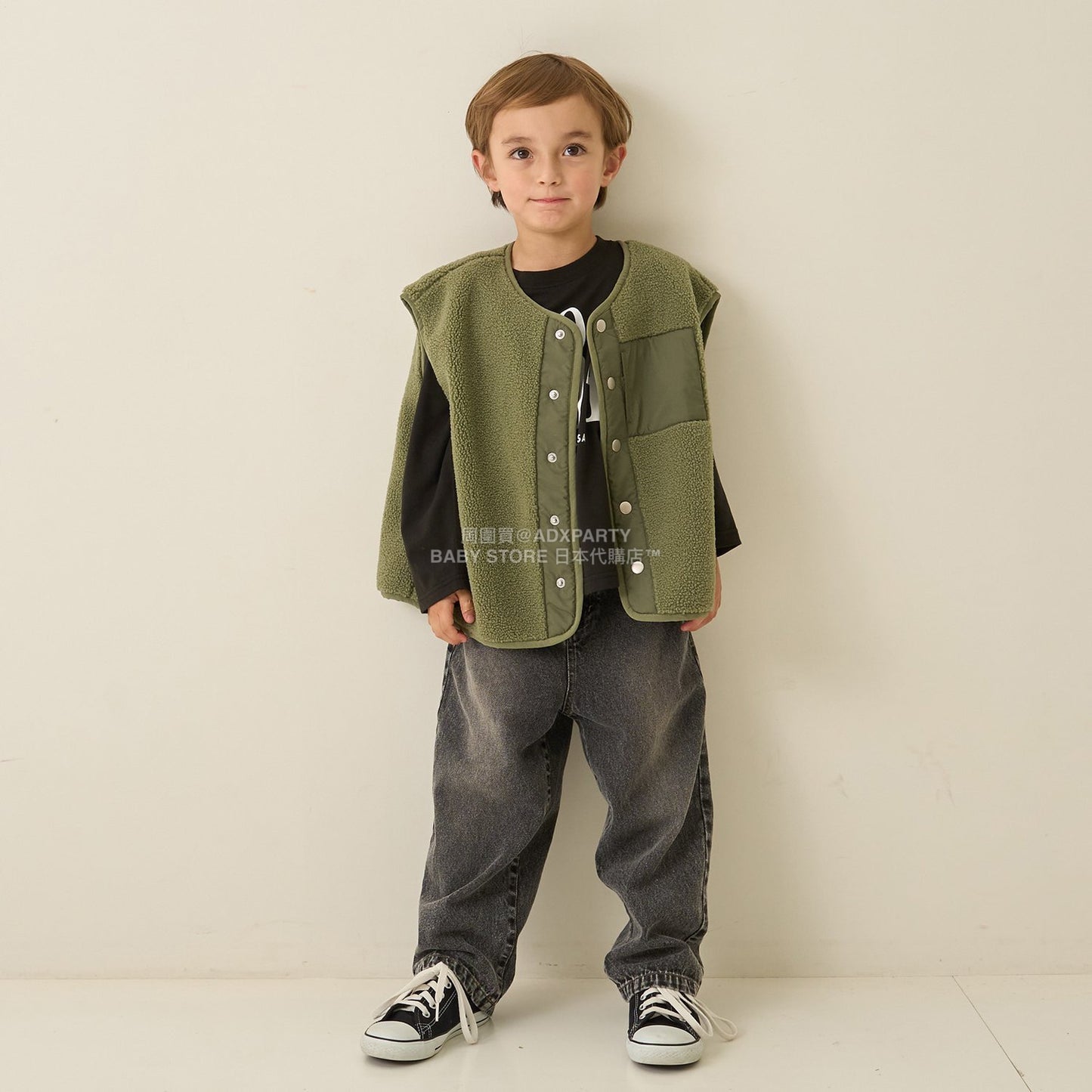 日本童裝 b・R# 抓毛背心外套 100-150cm 男童款 冬季 (適合初秋、香港平均溫度、寒冷天氣）OUTERWEAR (副本)