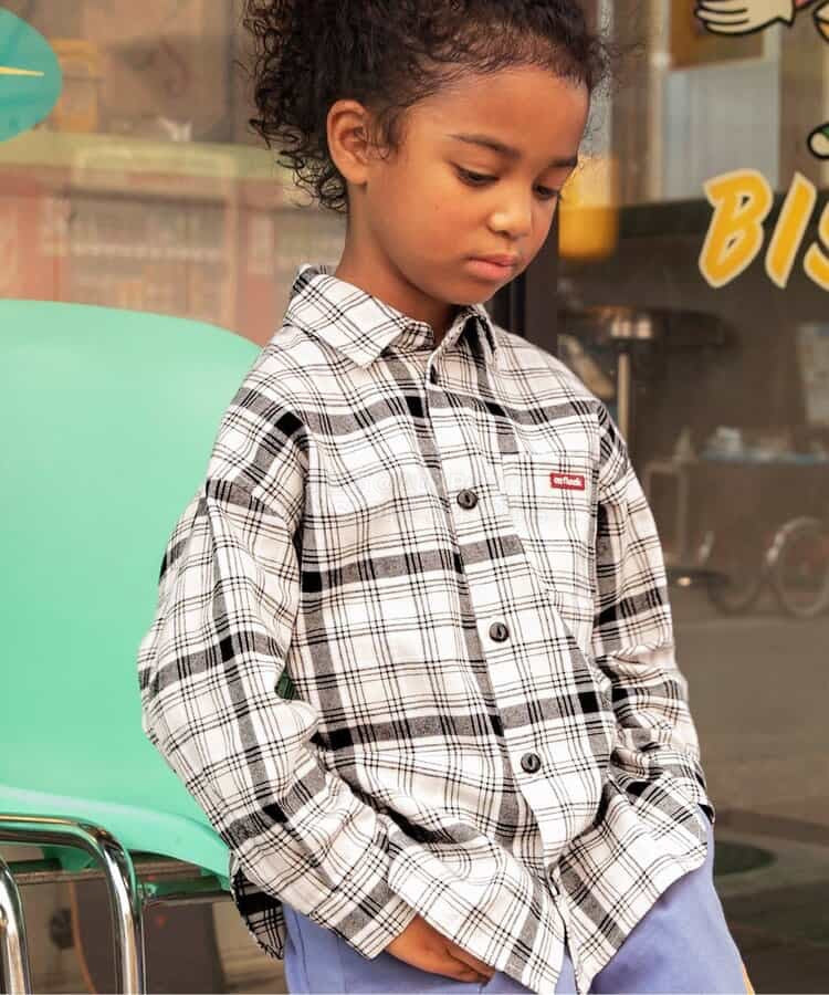 日本童裝 BREEZE 格紋襯衫 90-150cm 男童款 冬季 TOPS 聖誕紅/新年紅 