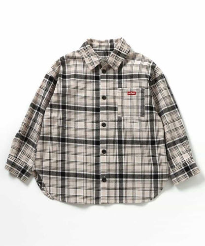 日本童裝 BREEZE 格紋襯衫 90-150cm 男童款 冬季 TOPS 聖誕紅/新年紅 