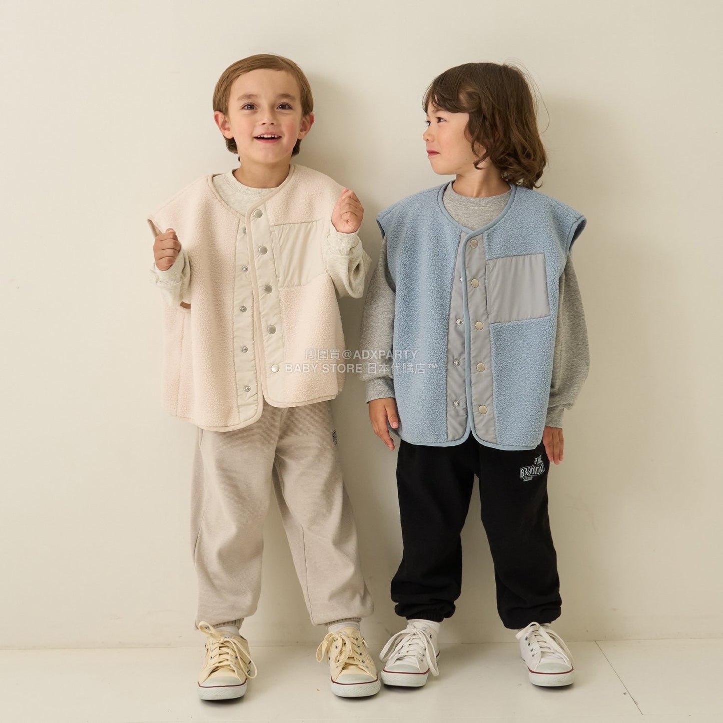 日本童裝 b・R# 抓毛背心外套 100-150cm 男童款 冬季 (適合初秋、香港平均溫度、寒冷天氣）OUTERWEAR (副本)