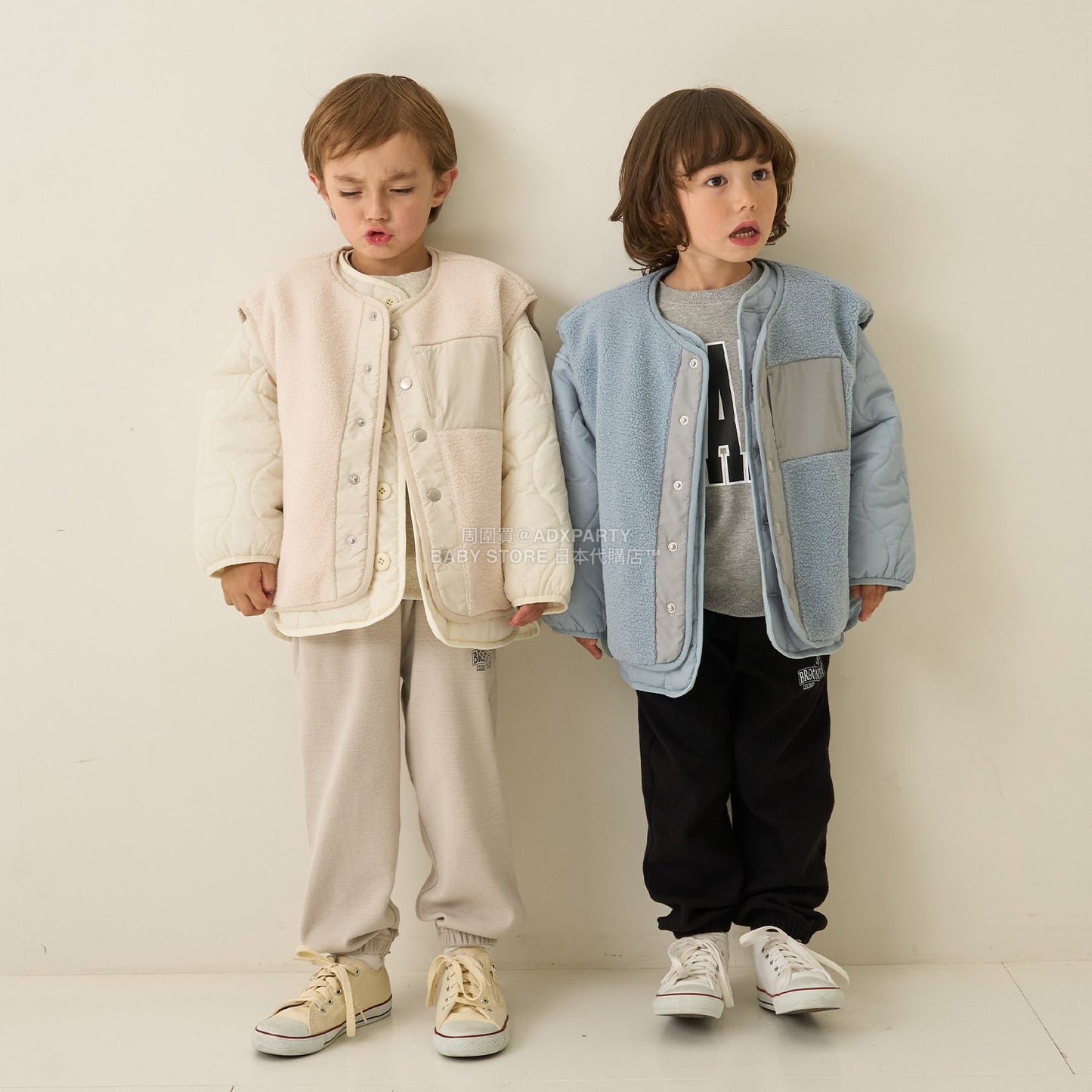 日本童裝 b・R# 抓毛背心外套 100-150cm 男童款 冬季 (適合初秋、香港平均溫度、寒冷天氣）OUTERWEAR (副本)