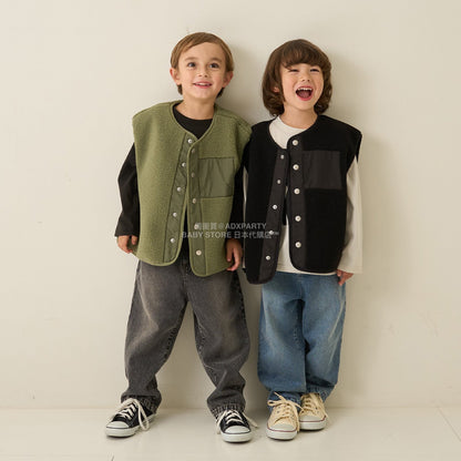 日本童裝 b・R# 抓毛背心外套 100-150cm 男童款 冬季 (適合初秋、香港平均溫度、寒冷天氣）OUTERWEAR (副本)