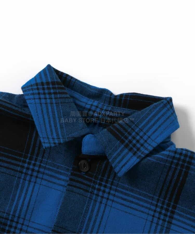 日本童裝 BREEZE 格紋襯衫 90-150cm 男童款 冬季 TOPS 聖誕紅/新年紅 