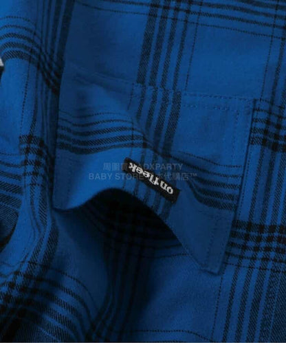 日本童裝 BREEZE 格紋襯衫 90-150cm 男童款 冬季 TOPS 聖誕紅/新年紅 