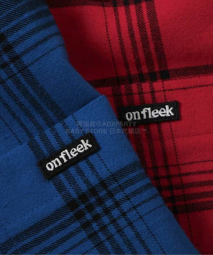 日本童裝 BREEZE 格紋襯衫 90-150cm 男童款 冬季 TOPS 聖誕紅/新年紅 