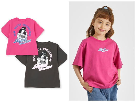 日本童裝 X-girl Stages 插畫印花短袖上衣 90-140cm 女童款 夏季 TOPS