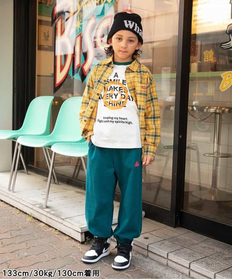 日本童裝 BREEZE 格紋襯衫 90-150cm 男童款 冬季 TOPS 聖誕紅/新年紅 