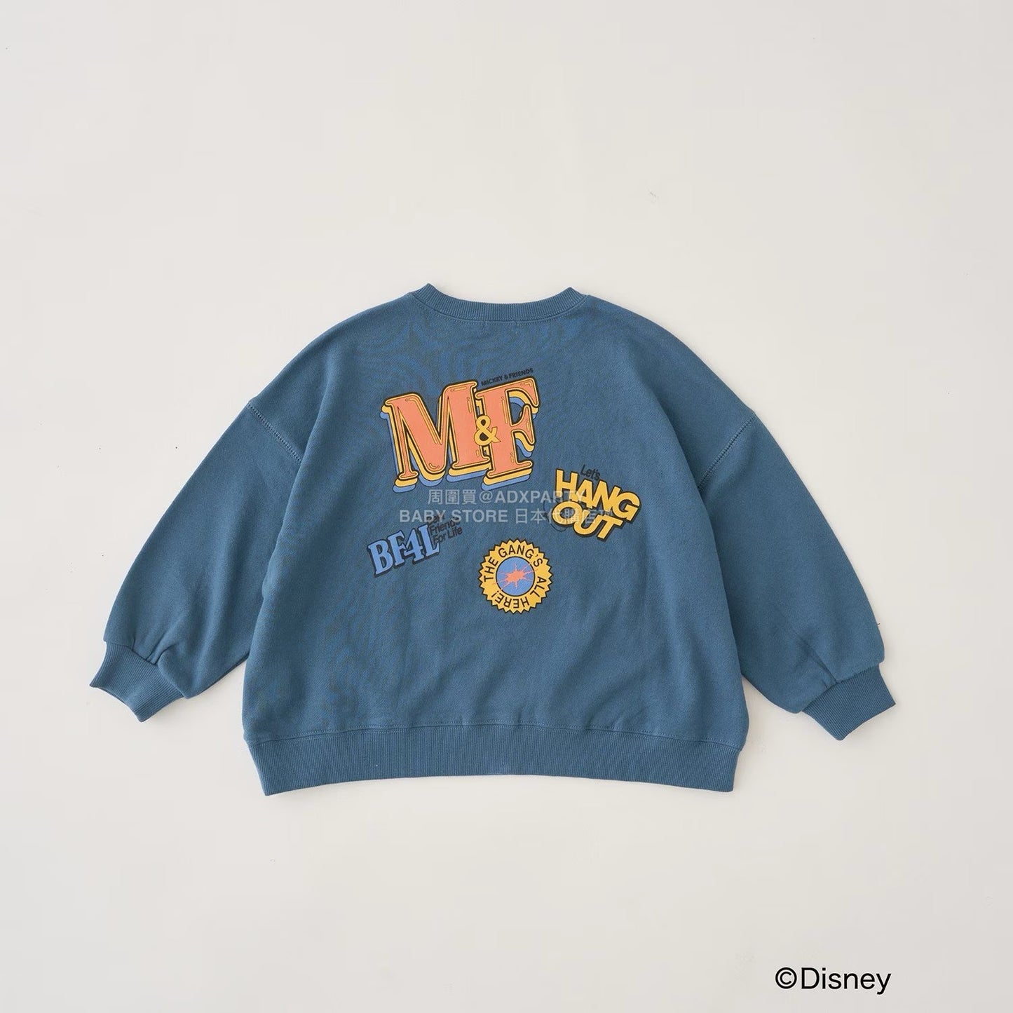 日本童裝 b・R# x Disney 印花衛衣 100-150cm 男童款 冬季 TOPS