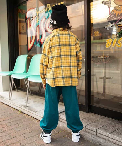 日本童裝 BREEZE 格紋襯衫 90-150cm 男童款 冬季 TOPS 聖誕紅/新年紅 