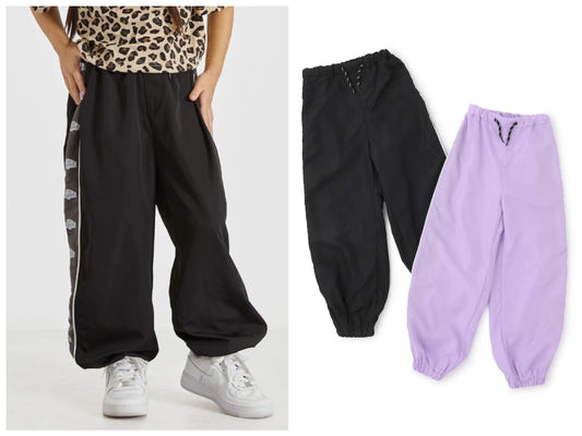 日本童裝 X-girl Stages 接觸冷感 側邊印花長褲 90-140cm 女童款 夏季 PANTS