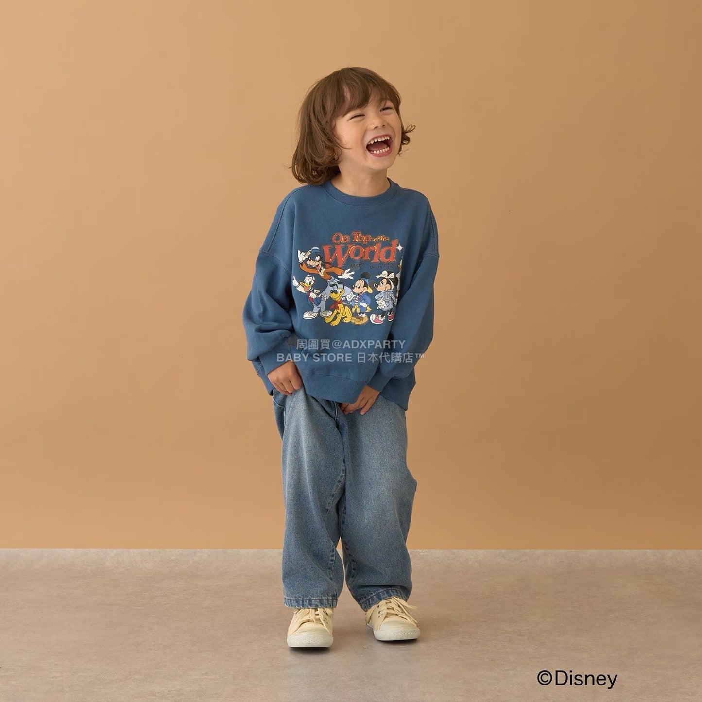 日本童裝 b・R# x Disney 印花衛衣 100-150cm 男童款 冬季 TOPS