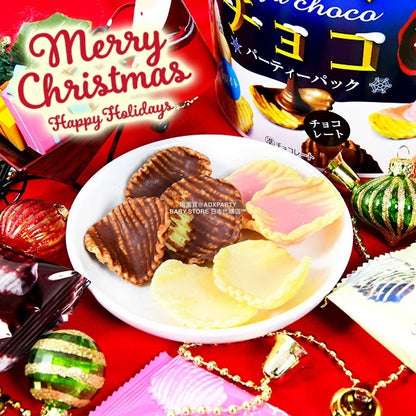 日本直送 聖誕朱古力薯片 6個裝 Christmas 聖誕快樂特輯 聖誕限定零食