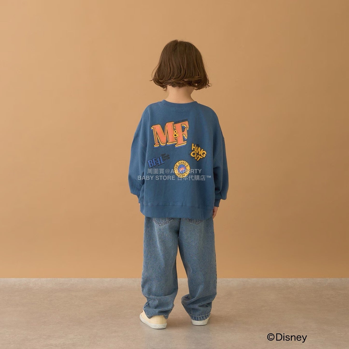 日本童裝 b・R# x Disney 印花衛衣 100-150cm 男童款 冬季 TOPS