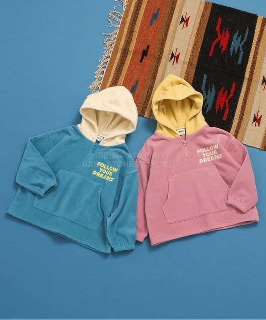 日本童裝 BREEZE 絨毛連帽衛衣 90-150cm 男童款/女童款 冬季 TOPS