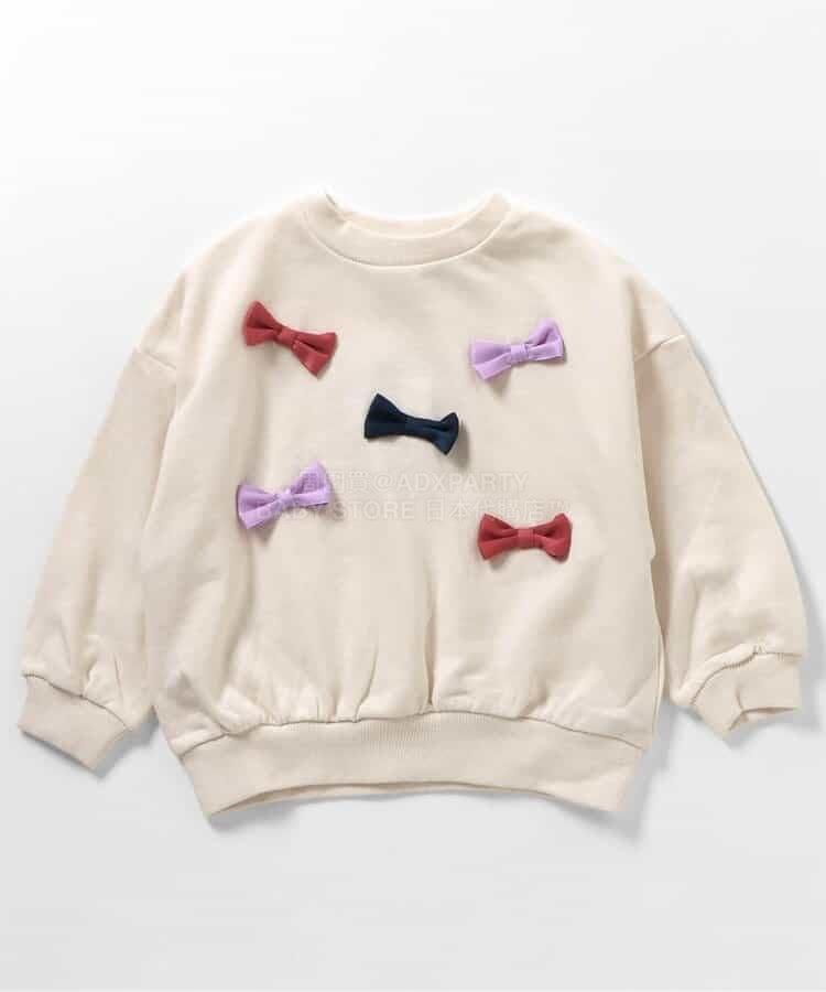 日本童裝 BREEZE 緞帶蝴蝶結衛衣 90-140cm 女童款 冬季 TOPS