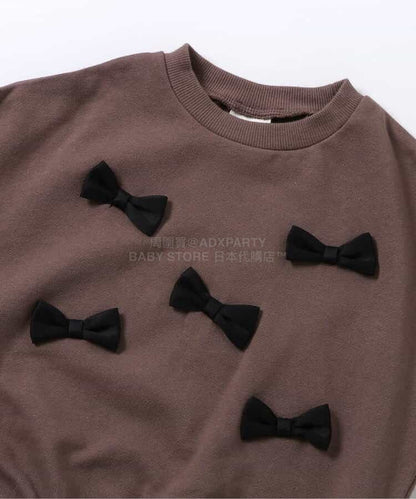 日本童裝 BREEZE 緞帶蝴蝶結衛衣 90-140cm 女童款 冬季 TOPS