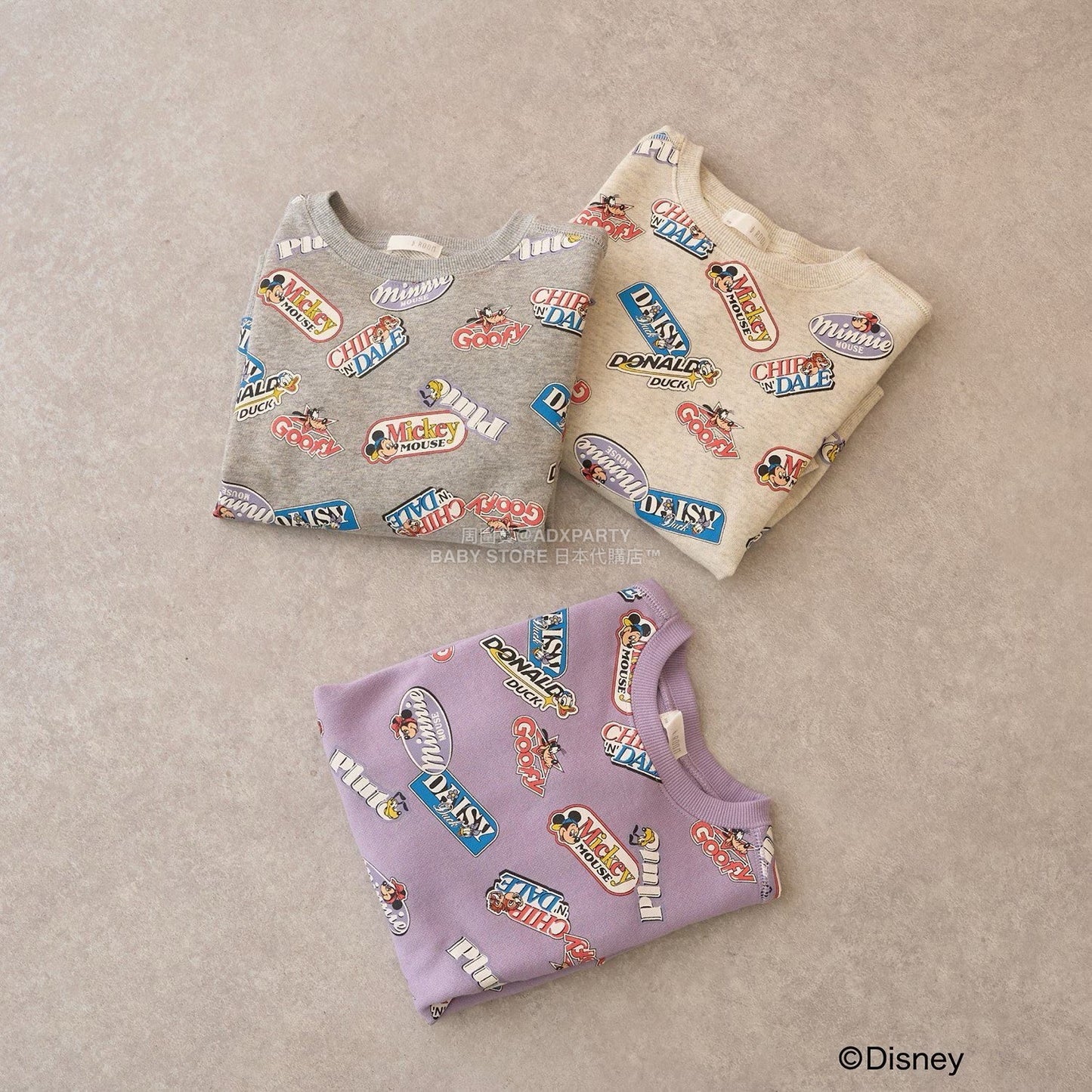 日本童裝 b・R# x Disney 印花衛衣 100-150cm 男童款 冬季 TOPS