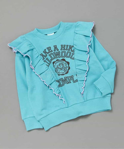 日本童裝 BREEZE 荷葉邊衛衣 90-140cm 女童款 冬季 TOPS