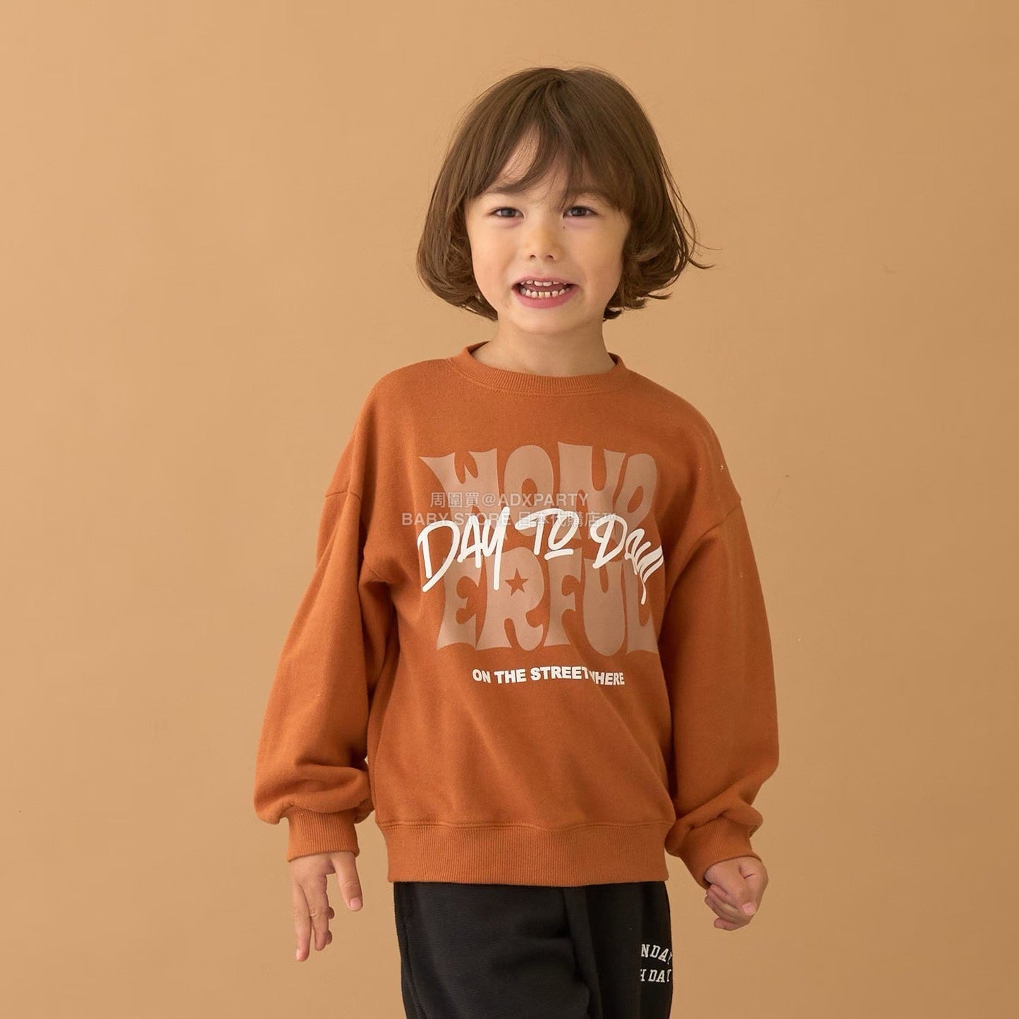 日本童裝 b・R# 印花衛衣 100-150cm 男童款 冬季 TOPS