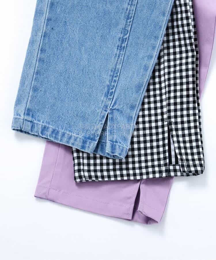 日本童裝 apres les cours 褲腳開衩長褲 80-140cm 女童款 夏季 PANTS