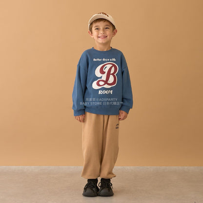 日本童裝 b・R# 印花衛衣 100-150cm 男童款 冬季 TOPS