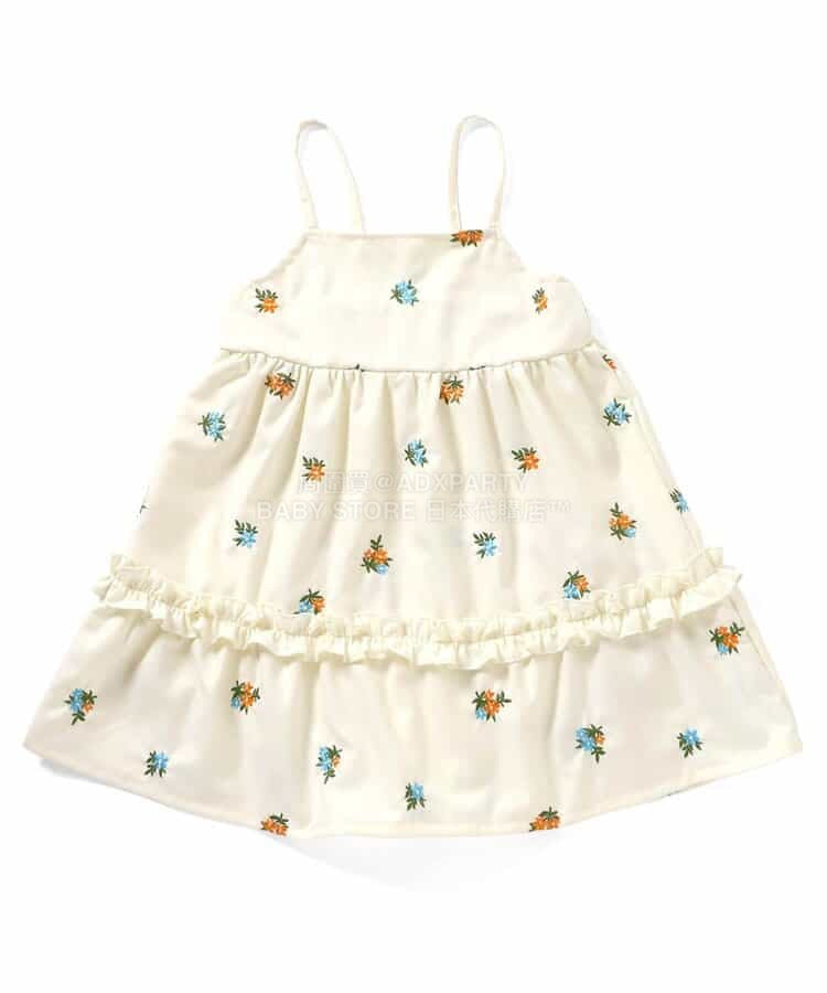 日本童裝 apres les cours 刺繡吊帶連身裙 90-140cm 女童款 夏季 DRESSES