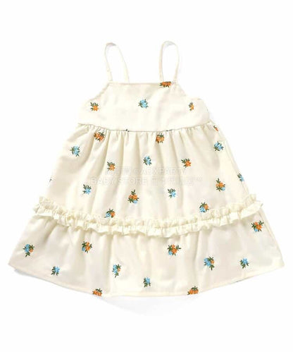 日本童裝 apres les cours 刺繡吊帶連身裙 90-140cm 女童款 夏季 DRESSES