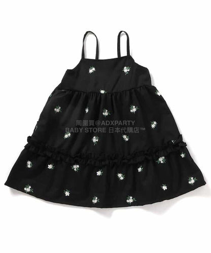 日本童裝 apres les cours 刺繡吊帶連身裙 90-140cm 女童款 夏季 DRESSES