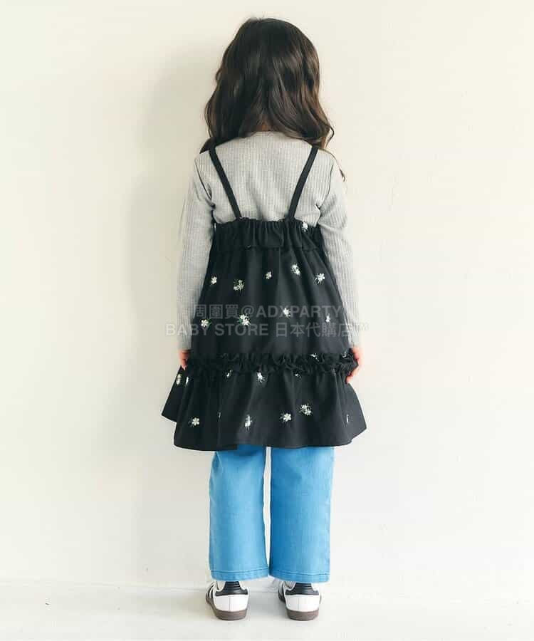 日本童裝 apres les cours 刺繡吊帶連身裙 90-140cm 女童款 夏季 DRESSES